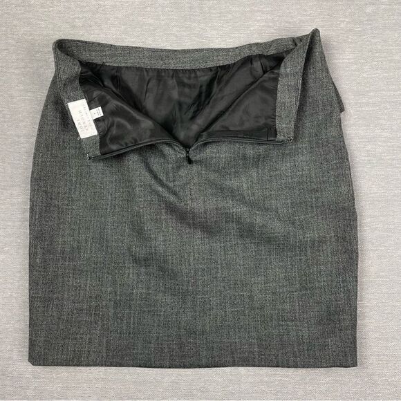 Jodi Arnold The Limited Gray Ruffled Short Pencil Skirt Women’s Size 4 - Picture 5 of 8